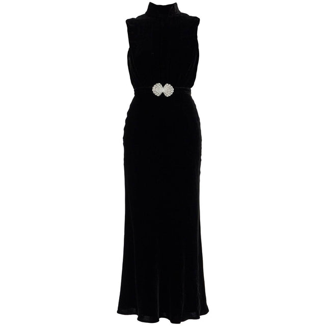 Midi Fleur Velvet Dress