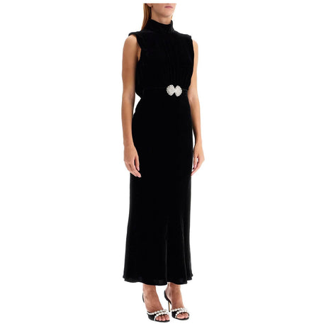 Midi Fleur Velvet Dress