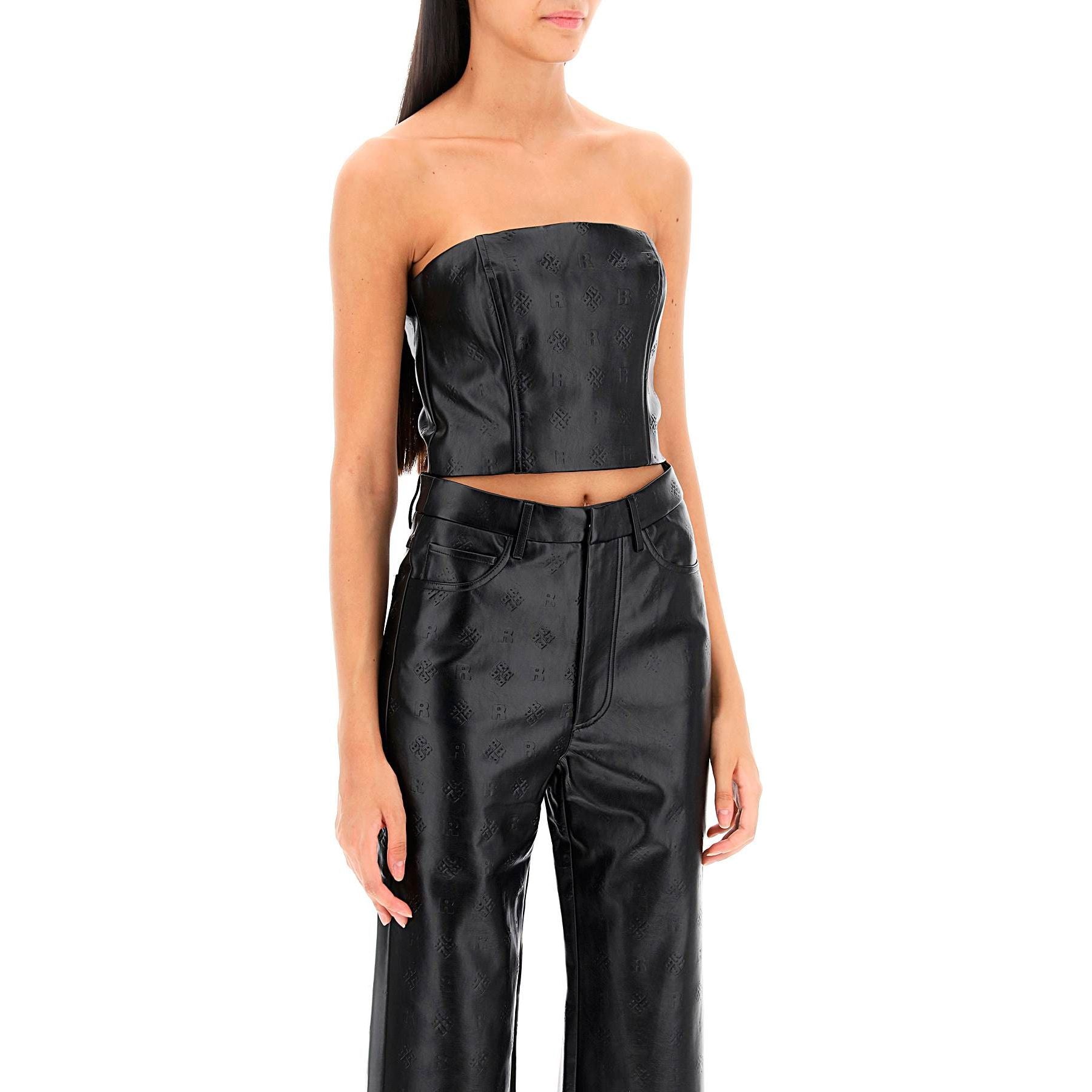 Faux Leather Cropped Top