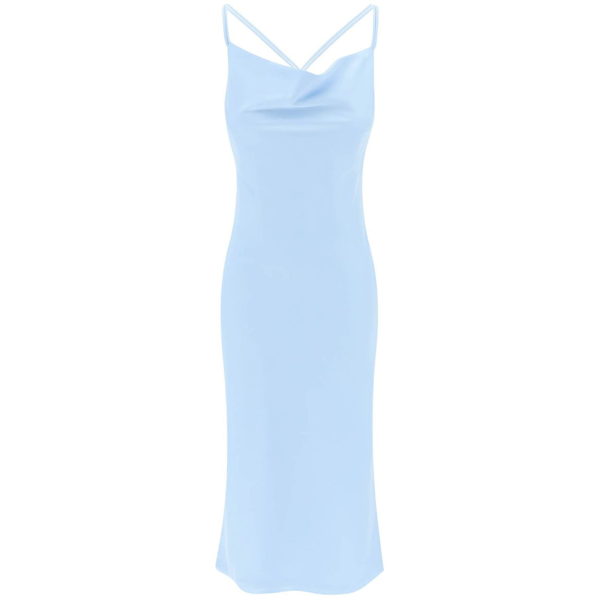 Satin Midi Slip Dress For A