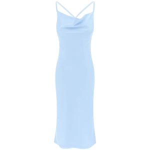 Satin Midi Slip Dress For A