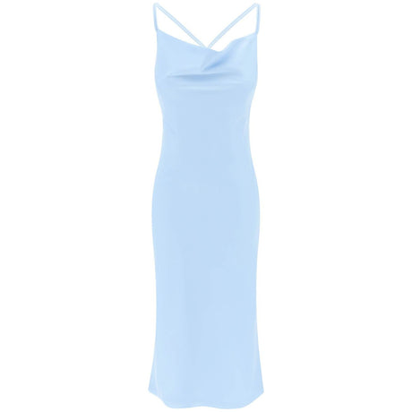 Satin Midi Slip Dress For A