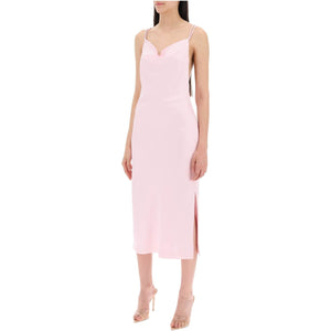 Satin Midi Slip Dress For A