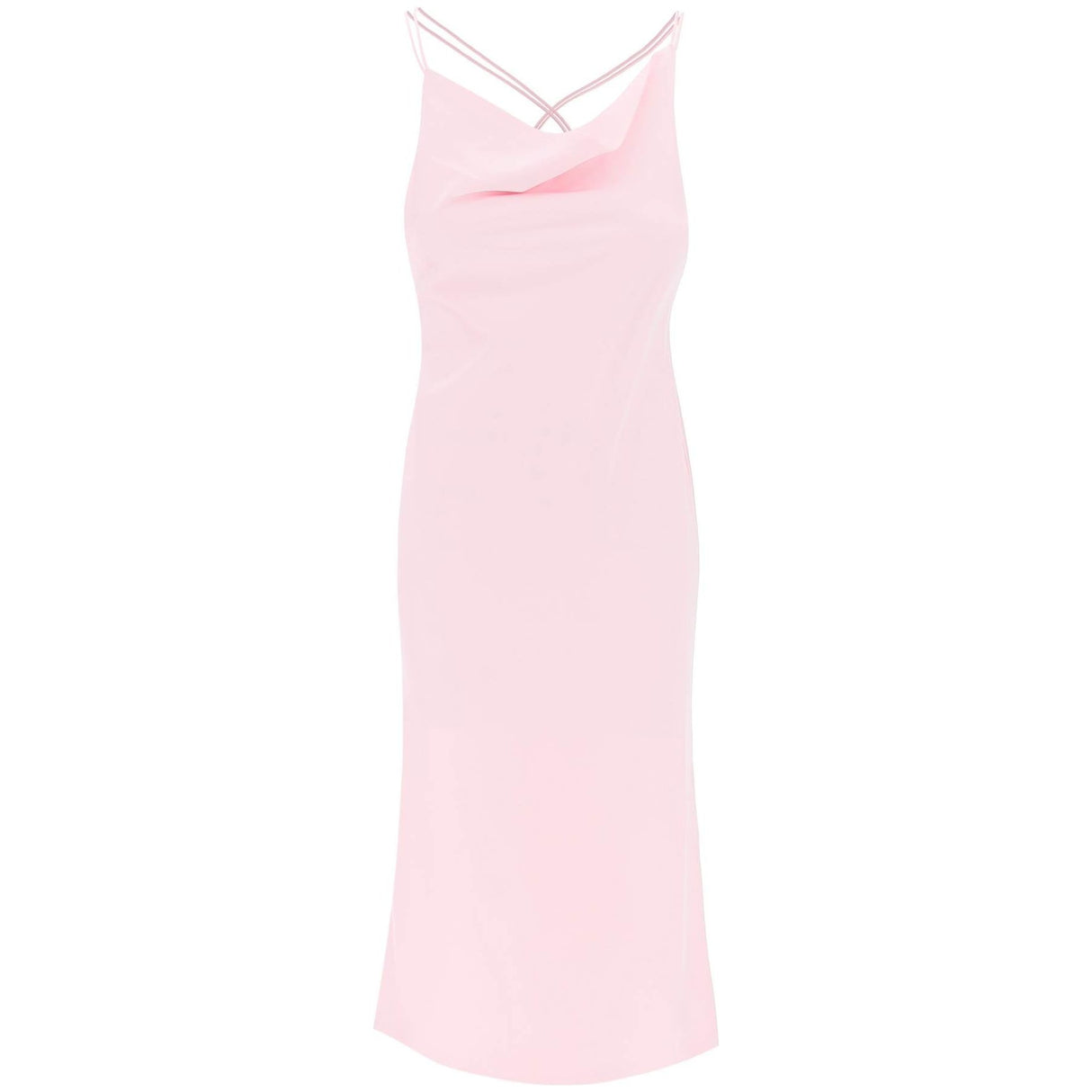 Satin Midi Slip Dress For A