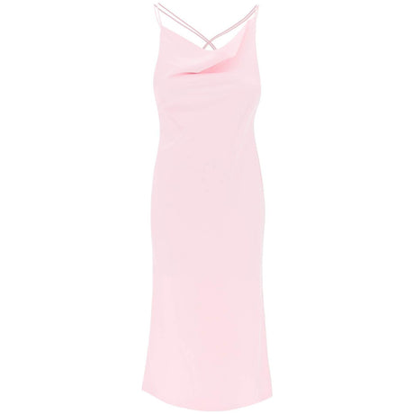 Satin Midi Slip Dress For A