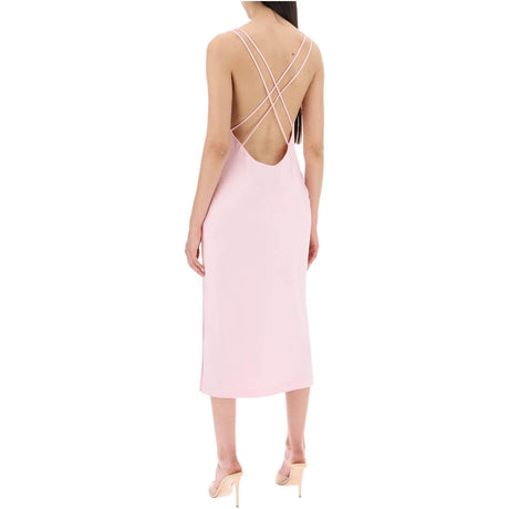 Satin Midi Slip Dress For A