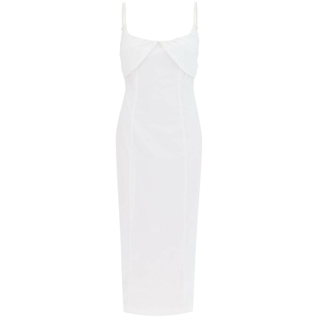 Ruched Cup Organic-Blend Midi Dress.