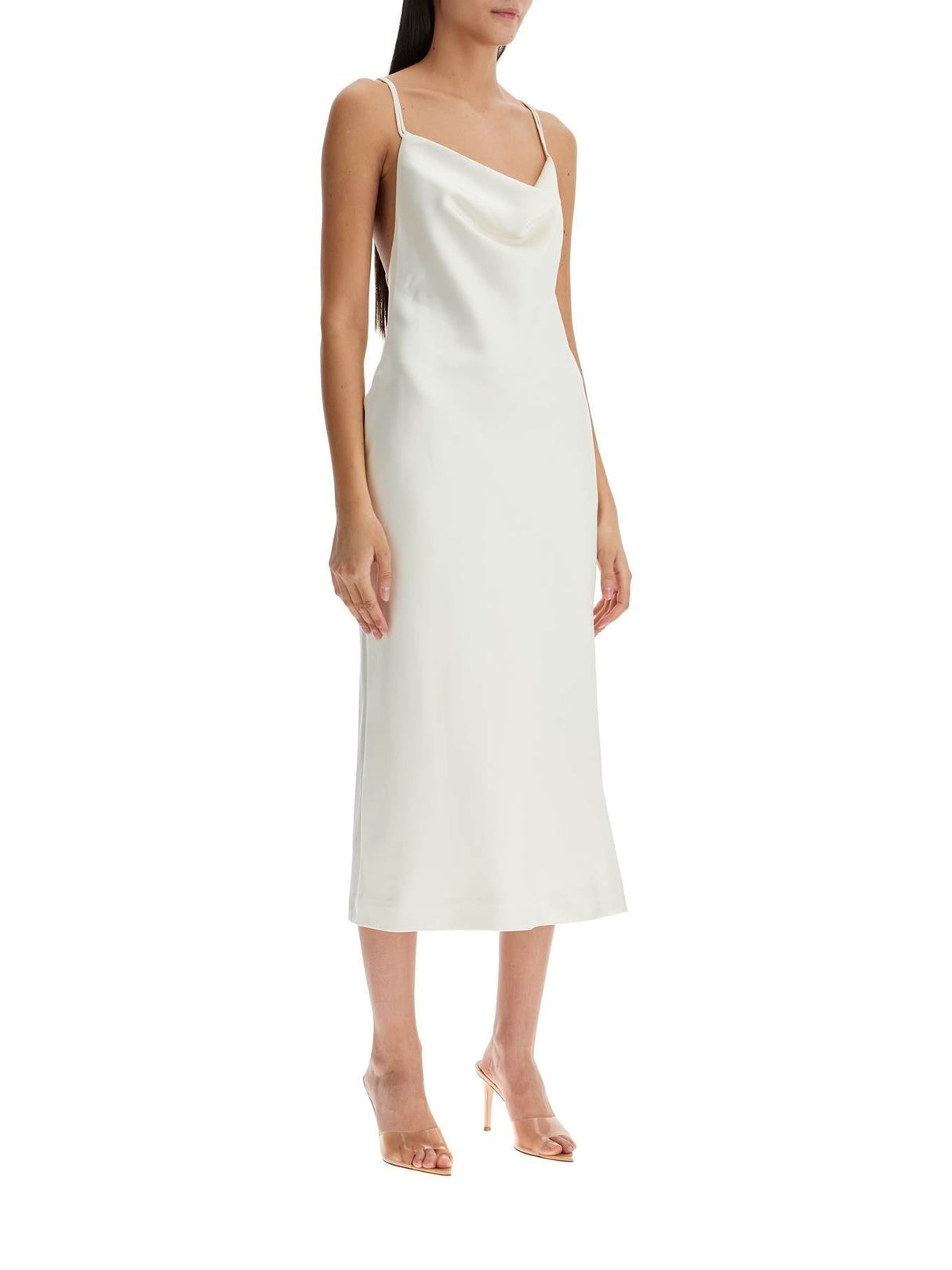 Satin Slip Midi Dress-Rotate-JOHN JULIA