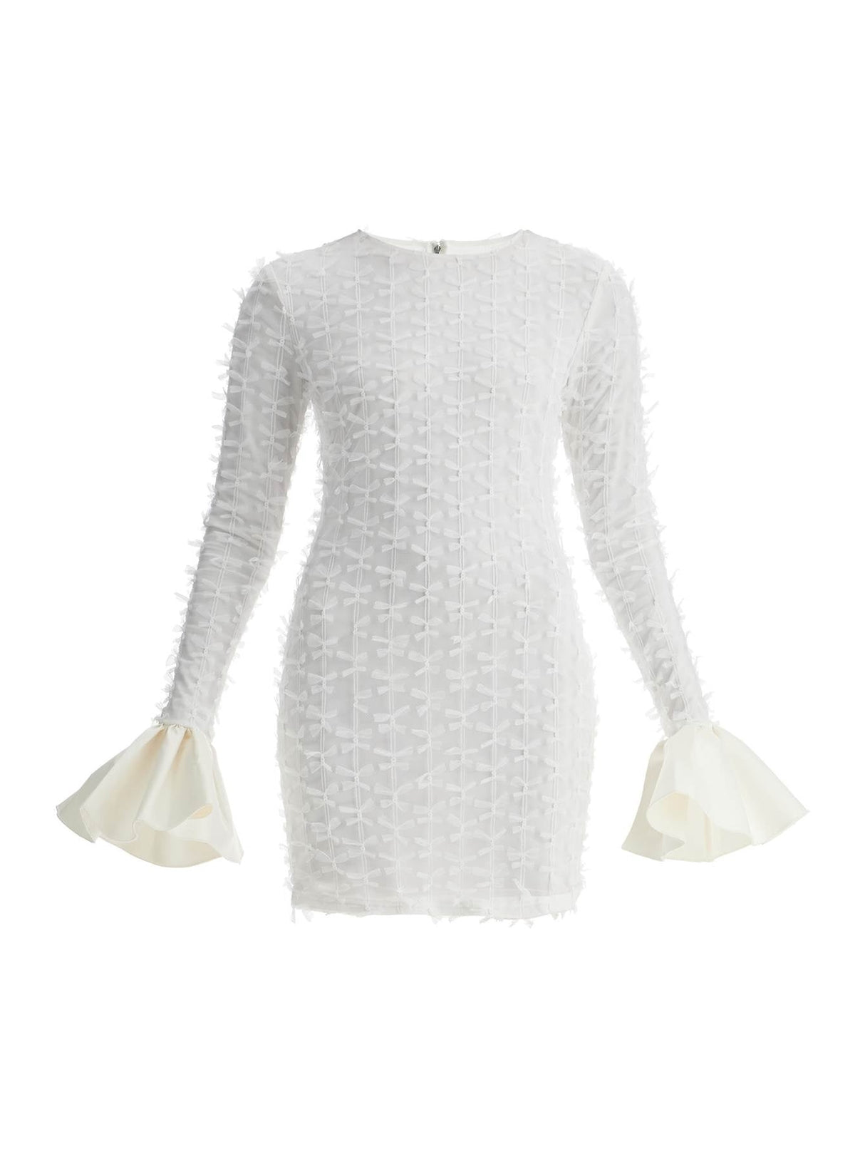 Mesh Bow Detail Dress-Rotate-JOHN JULIA