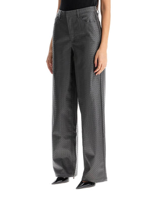 Wide Woven Patterned Trousers-Rotate-JOHN JULIA