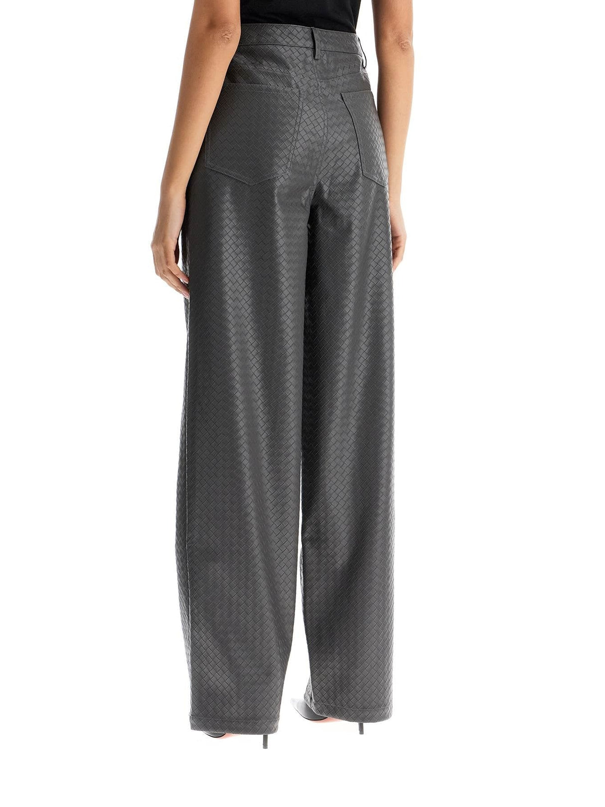 Wide Woven Patterned Trousers-Rotate-JOHN JULIA