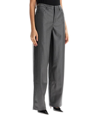 Wide Woven Patterned Trousers-Rotate-JOHN JULIA