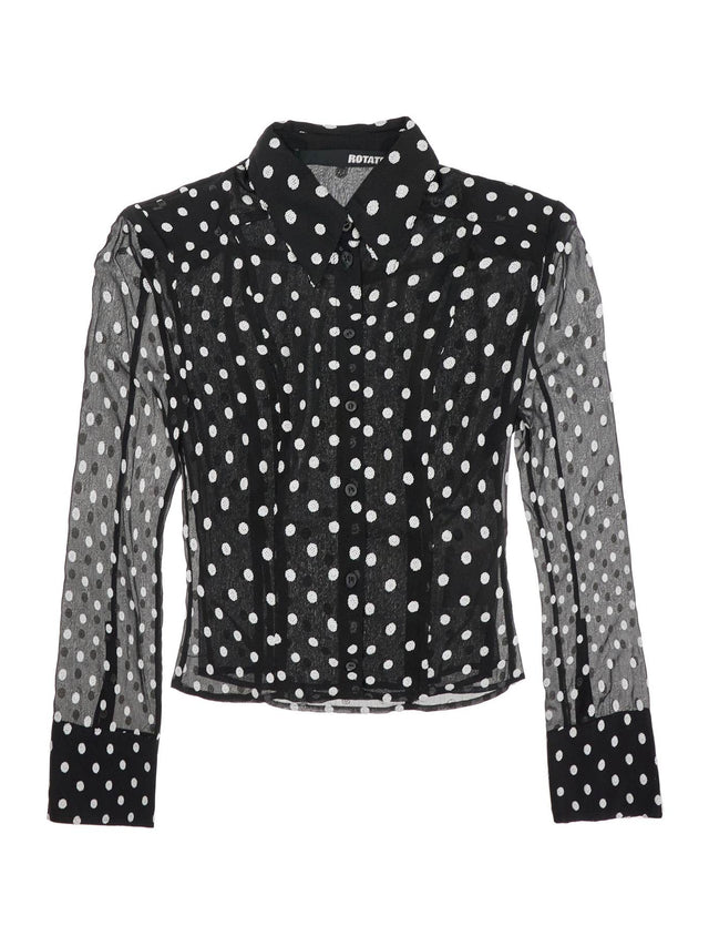 Sequin Embellished Chiffon Blouse-Rotate-JOHN JULIA