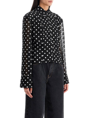 Sequin Embellished Chiffon Blouse-Rotate-JOHN JULIA