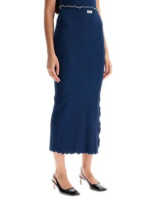 Midi Skirt With Contrasting Hemline-ROTATE-JOHN JULIA