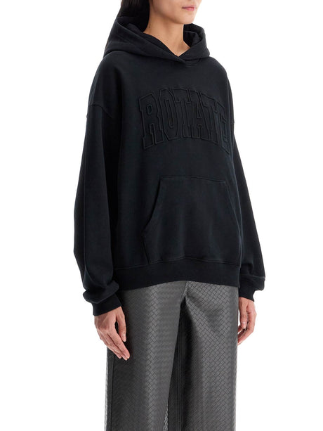 Hooded Graphic Cotton Sweatshirt-Rotate-JOHN JULIA