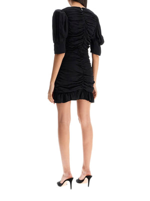 Draped Satin Mini Dress-Rotate-JOHN JULIA