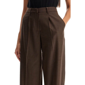 Wide Stretch Wool Trousers