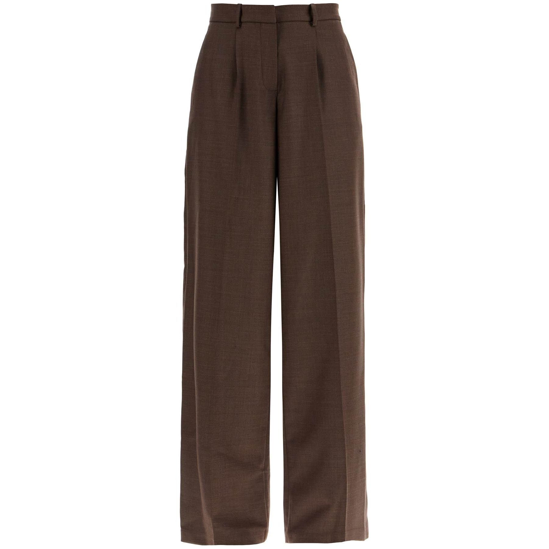 Wide Stretch Wool Trousers