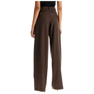 Wide Stretch Wool Trousers