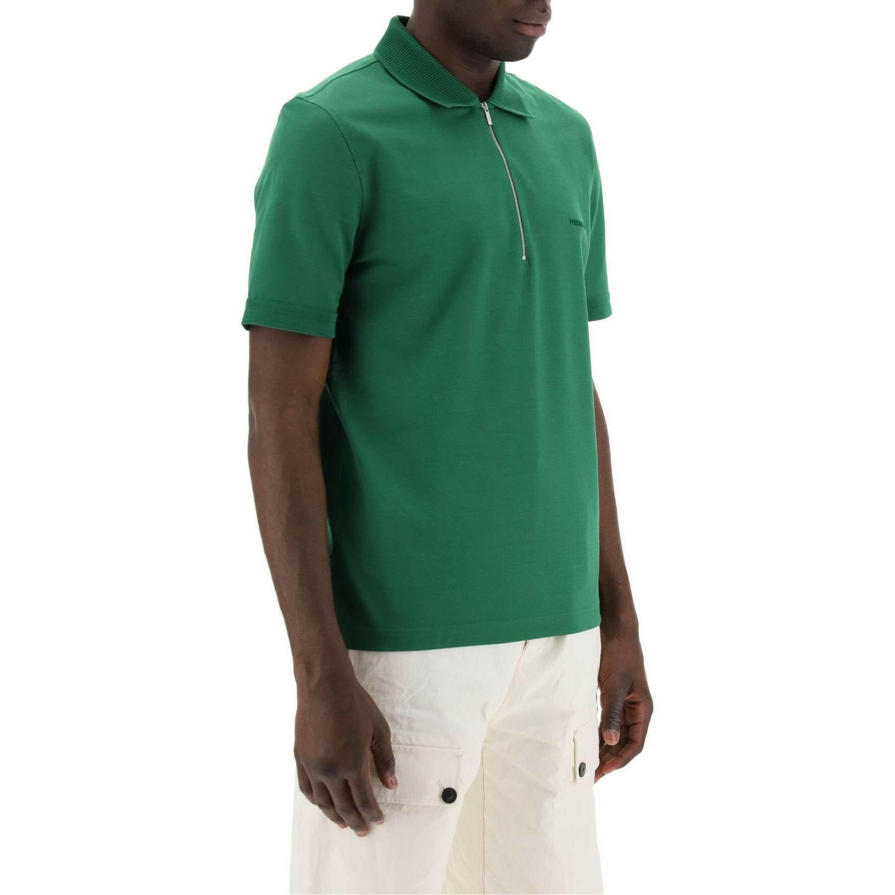 Organic Cotton Half Zip Polo Shirt
