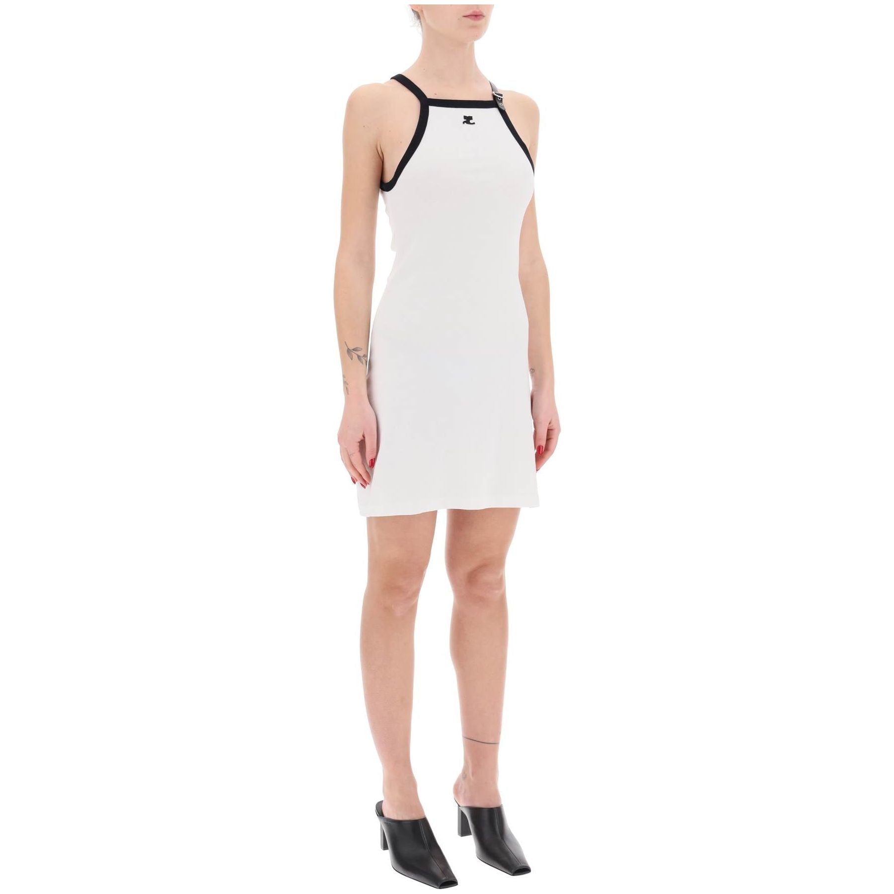 Bicolor Jersey Mini Dress