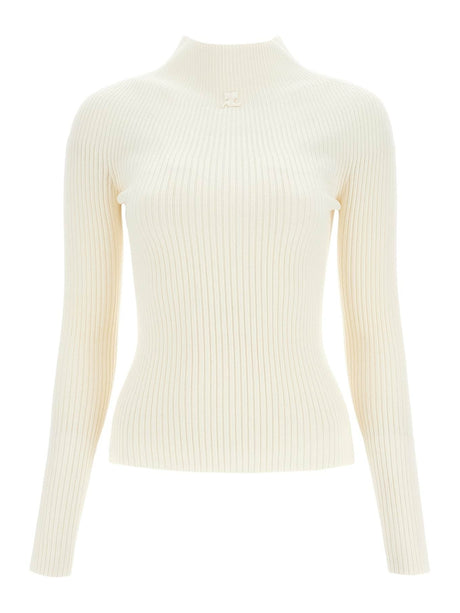 Quarter-Zip Fleece Sweater-Courrèges-JOHN JULIA