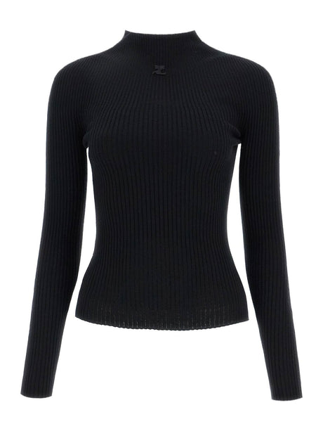 Quarter-Zip Fleece Sweater-Courrèges-JOHN JULIA