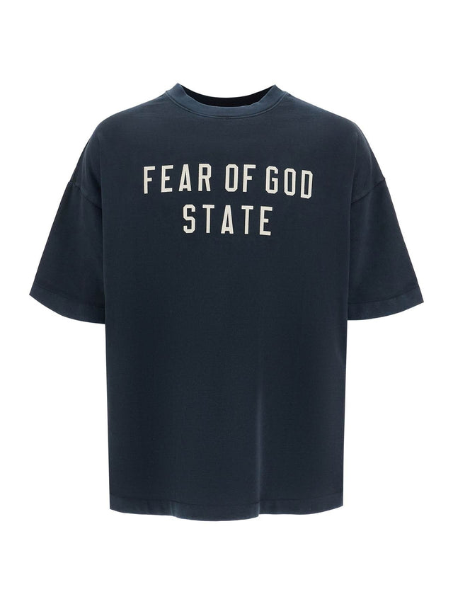 Crewneck Graphic Cotton Tee-Fear of God Essentials-JOHN JULIA