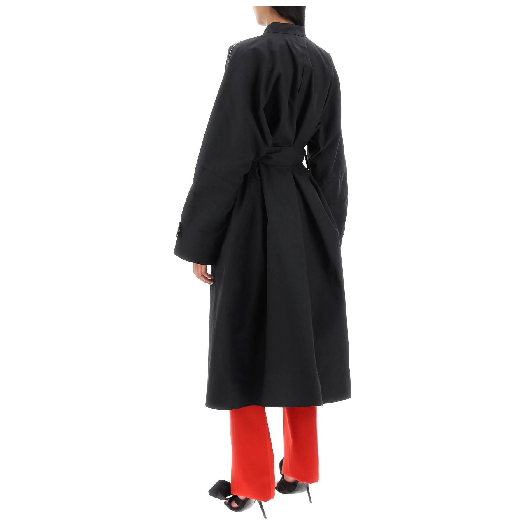 Poplin Trench Coat With Contrasting Inserts