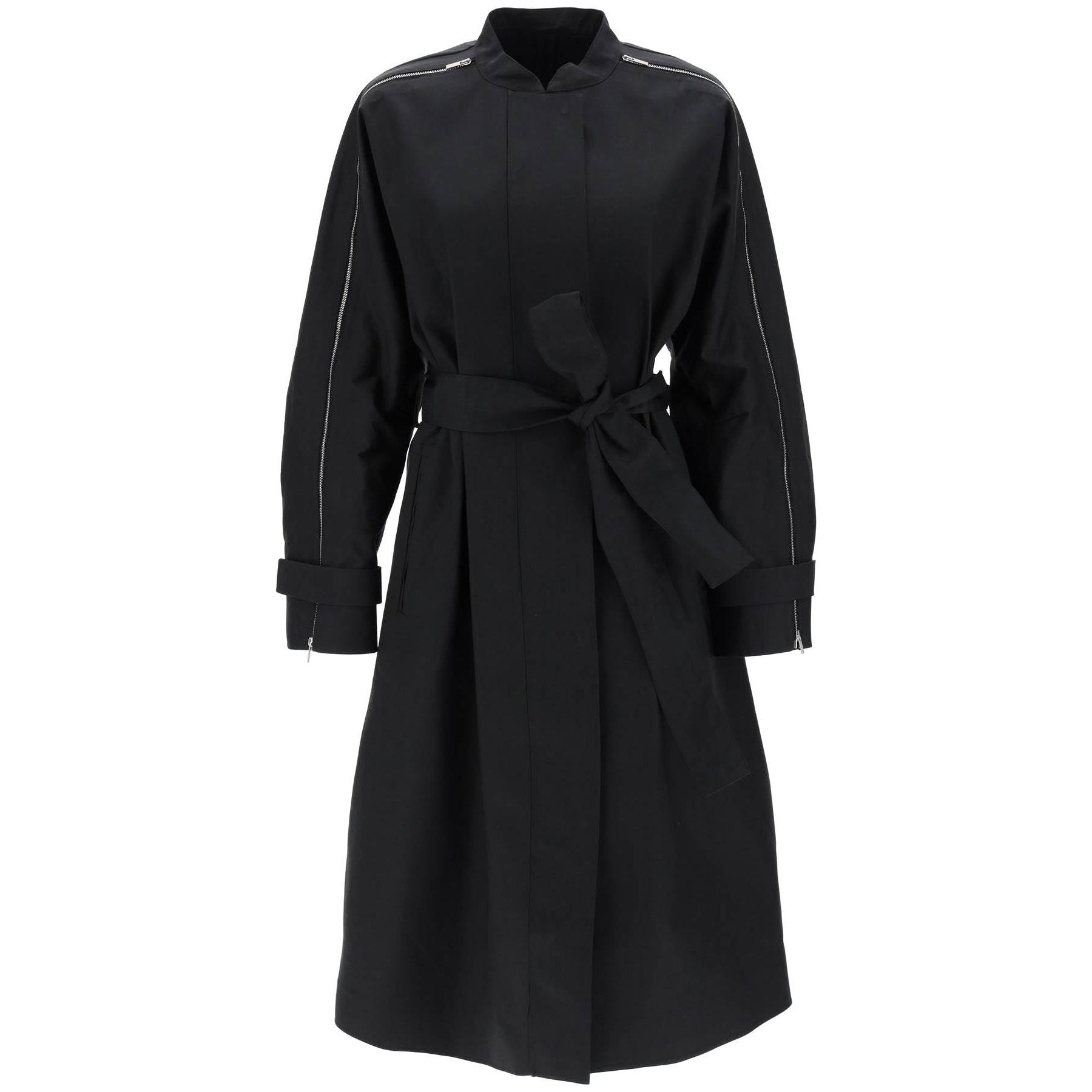 Poplin Trench Coat With Contrasting Inserts