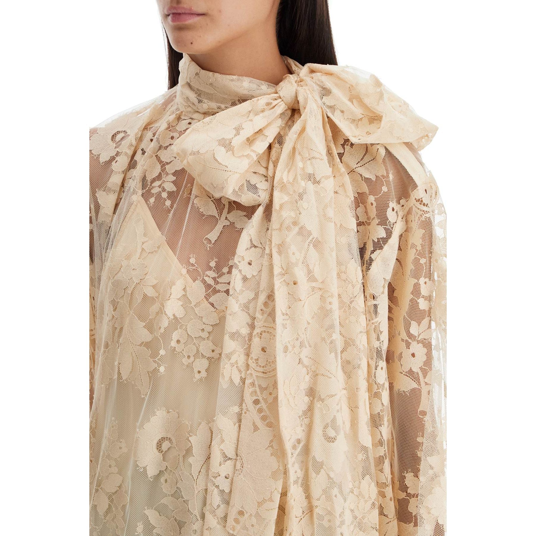 Of Lace Blouse With Floral Pattern