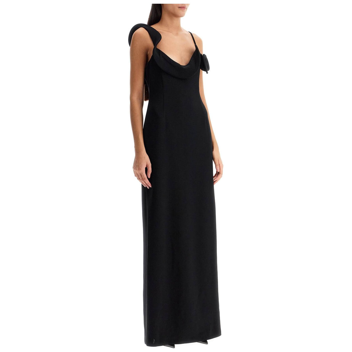 Long Dress With Sculptural Neckline