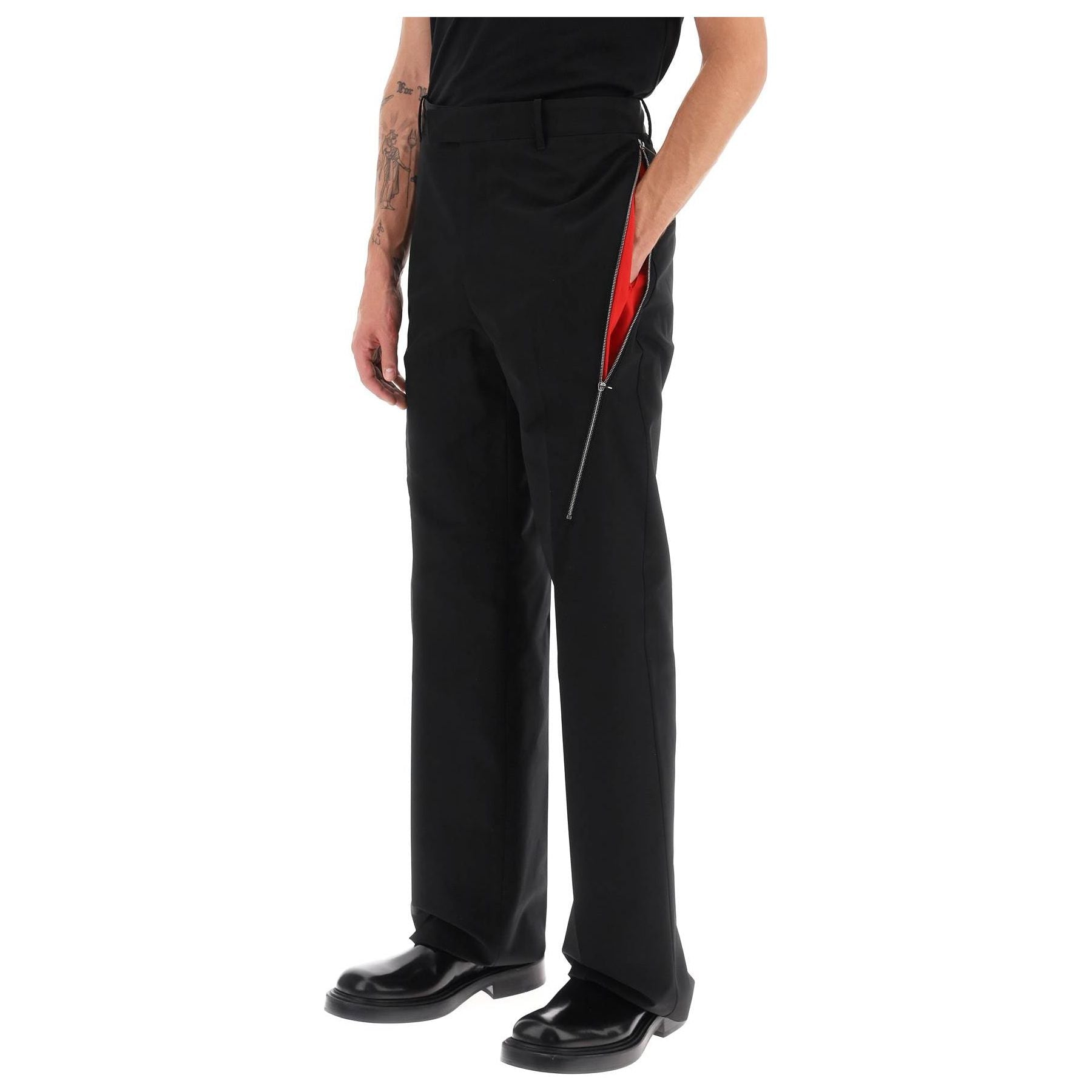 Pants With Contrasting Inserts