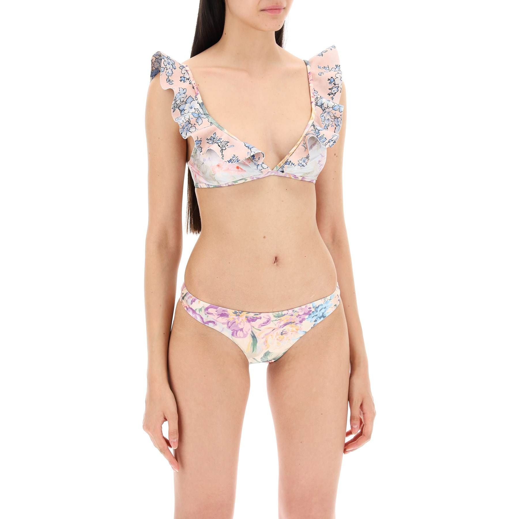 Halliday Spliced Frill Bikini top