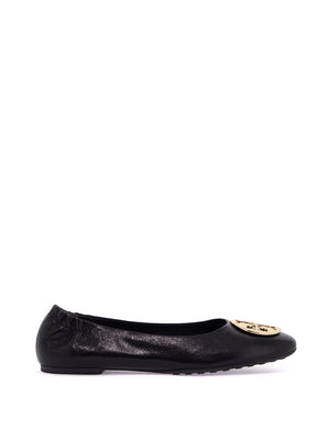 Claire Shiny Leather Ballerinas-Tory Burch-JOHN JULIA