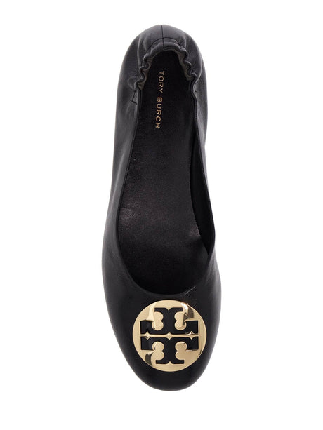 Claire Shiny Leather Ballerinas-Tory Burch-JOHN JULIA