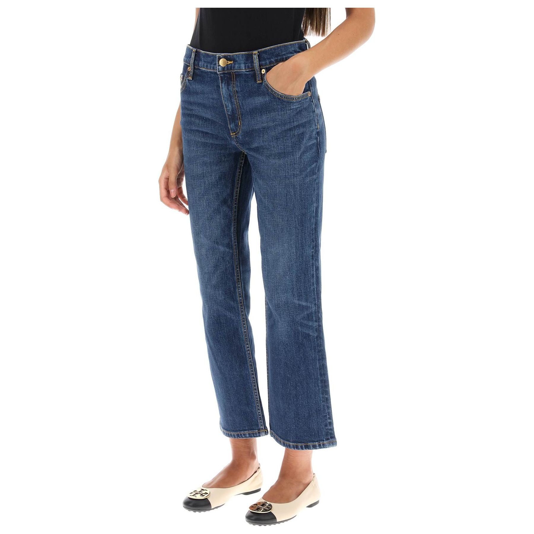 Cropped Flared Jeans