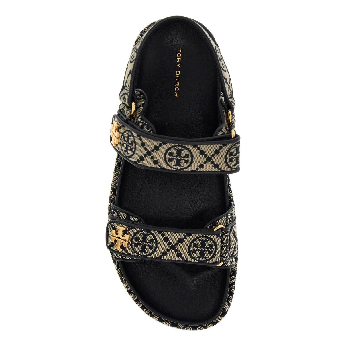 Kira T Monogram Sandals