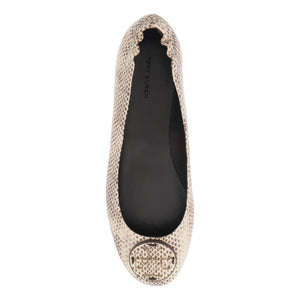 Python Leather Minnie Travel Ballerinas