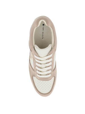 Clover Court Leather Sneakers-Tory Burch-JOHN JULIA