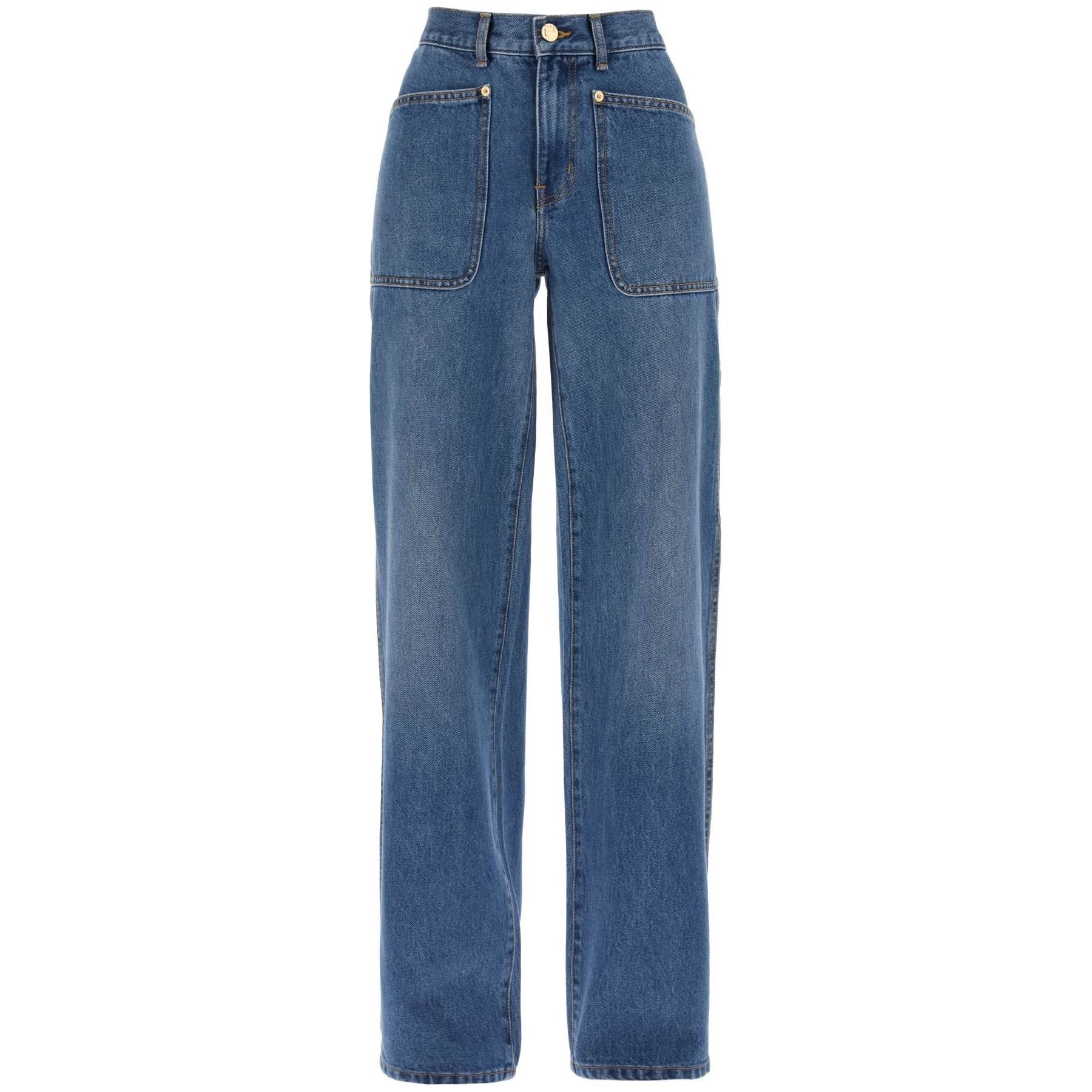 High-Waisted Vintage Cargo Jeans