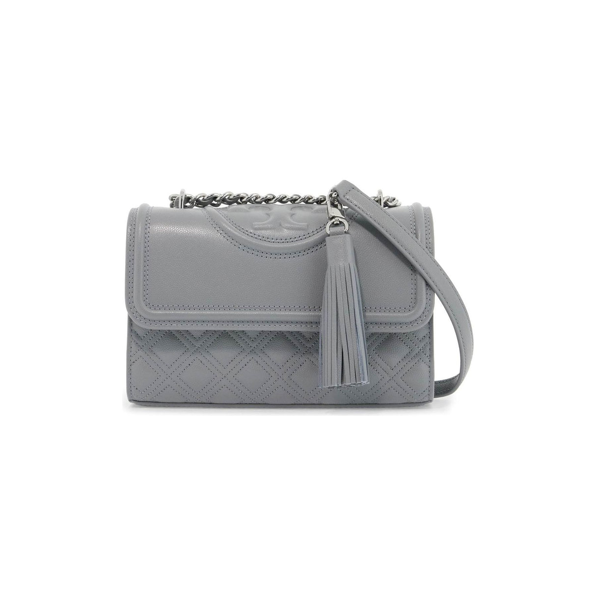 Fleming Small Quilted Shoulder Bag - Silver Hardware