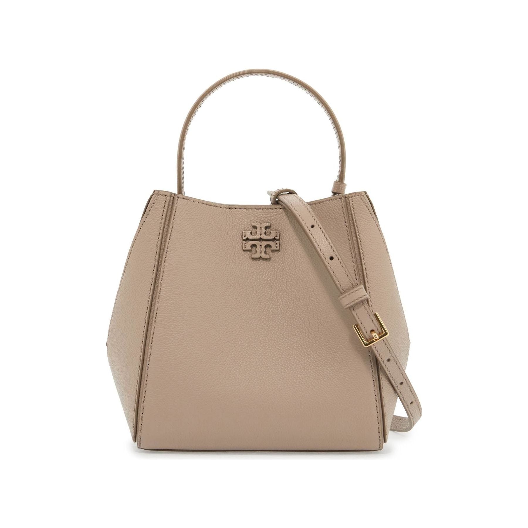 McGraw Grained Leather Bucket Bag