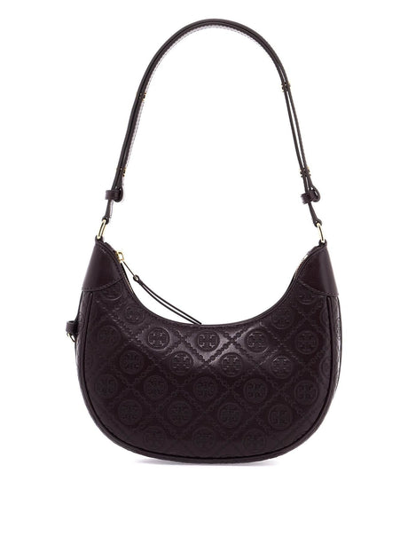 Half-Moon T Monogram Leather Bag-Tory Burch-JOHN JULIA