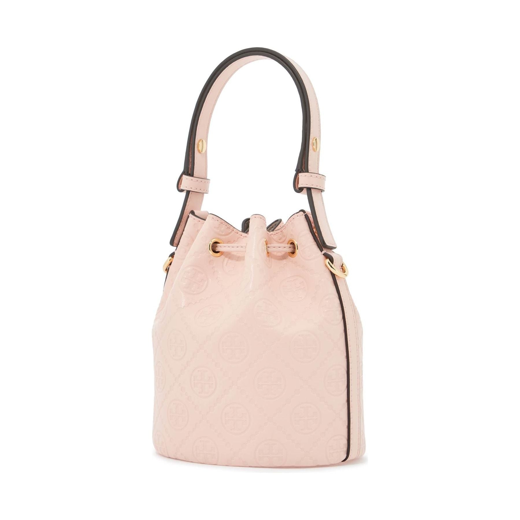 Mini T Monogram Leather Bucket Bag