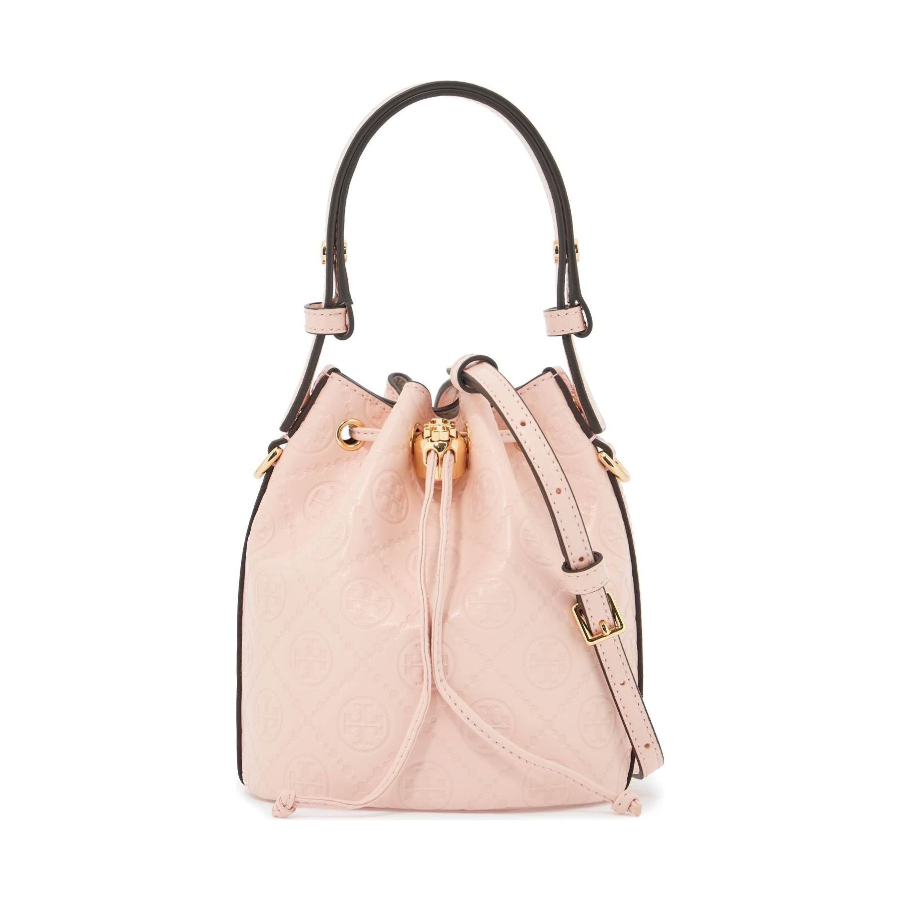 Mini T Monogram Leather Bucket Bag