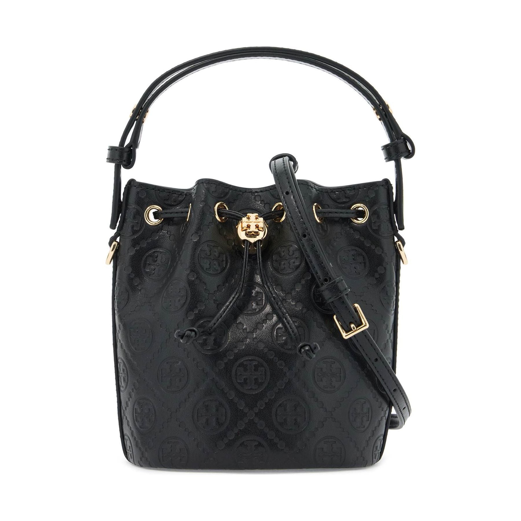 Mini T Monogram Leather Bucket Bag