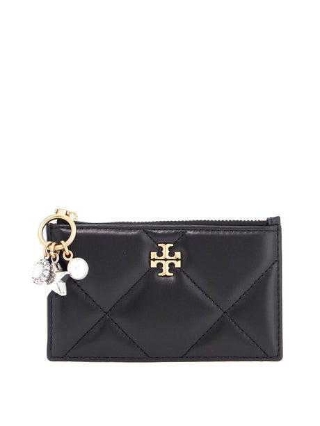 Kira Quilted Leather Card Holder-Tory Burch-JOHN JULIA