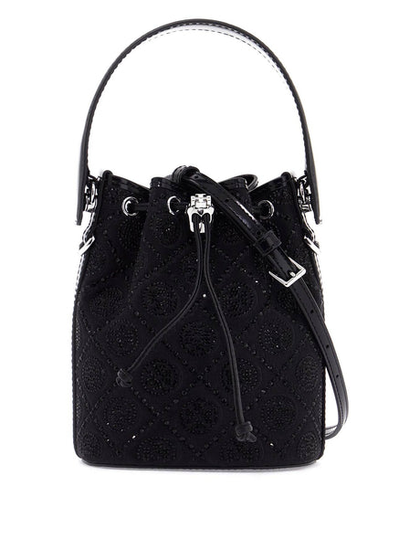 Monogram T Rhinestone Bucket Bag-Tory Burch-JOHN JULIA